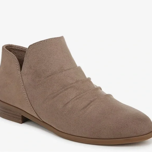 Dr. Scholl’s Faux Suede Side-Cut Rae Booties – Taupe – Women’s - Picture 2 of 3